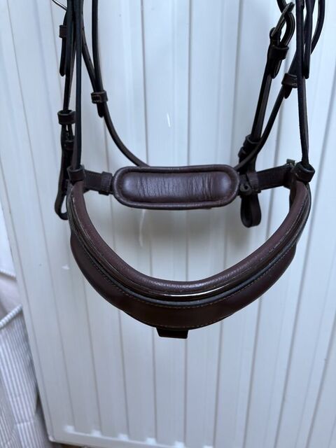bridon anatomique Childeric en cuir brun taille cob/petit cheval