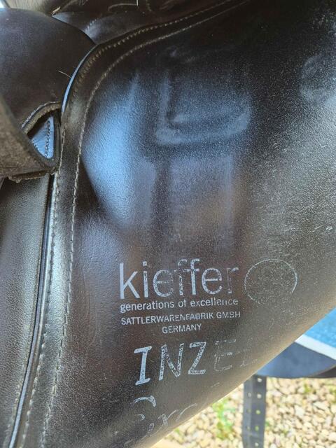selle dressage Kieffer cuir noire Tbe