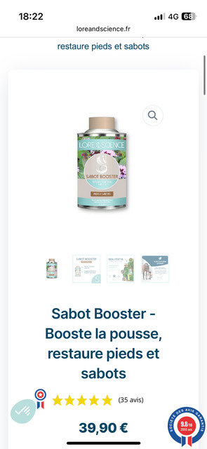 Sabot booster 500 ml neuf Lore & sciences