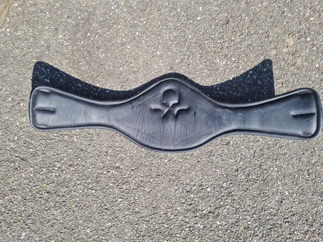 Sangle dressage anatomique courte cuir noir Macel