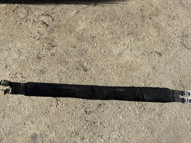 sangle moumoute 130cm, sangle pas en cuir avec moumoute