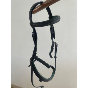 Filet Cob cuir noir doublé vert