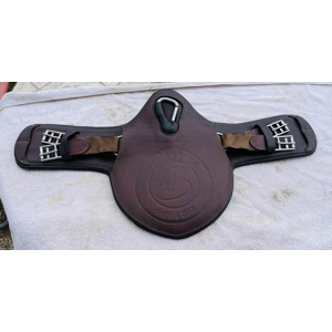 Sangle bavette courte Forestier 60cm cuir havane