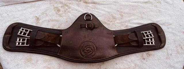Sangle courte Forestier 60cm cuir havane