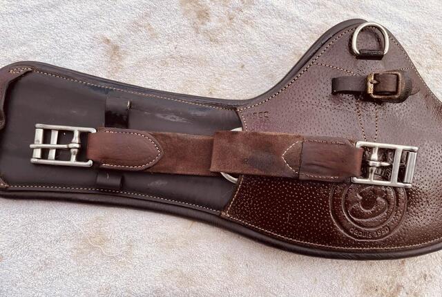 Sangle courte Forestier 60cm cuir havane