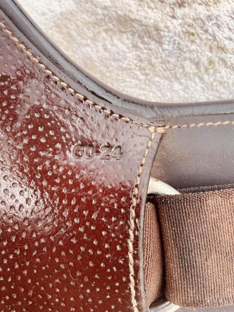 Sangle courte Forestier 60cm cuir havane