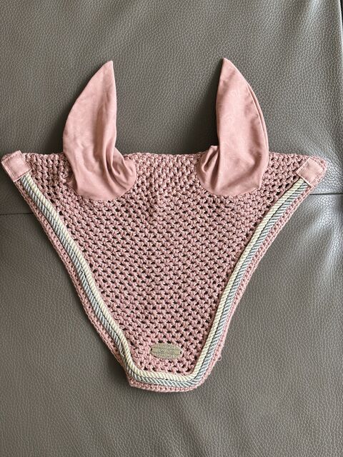 Tapis de selle dressage et bonnet cheval assorti, rose