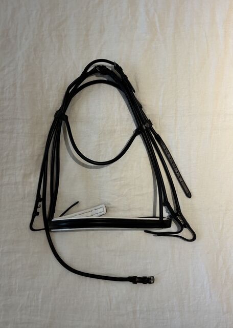 bride noir/blanc cuir rond