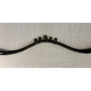 frontal noire à Swarovski (gris)