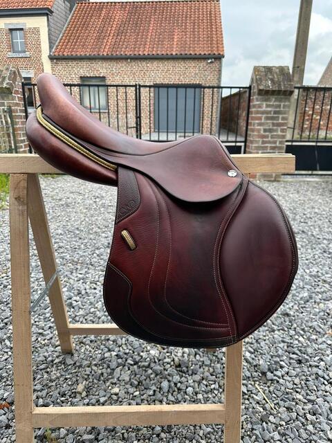 Selle cwd brune avec finitions doré