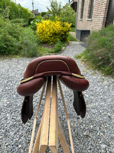 Selle cwd brune avec finitions doré