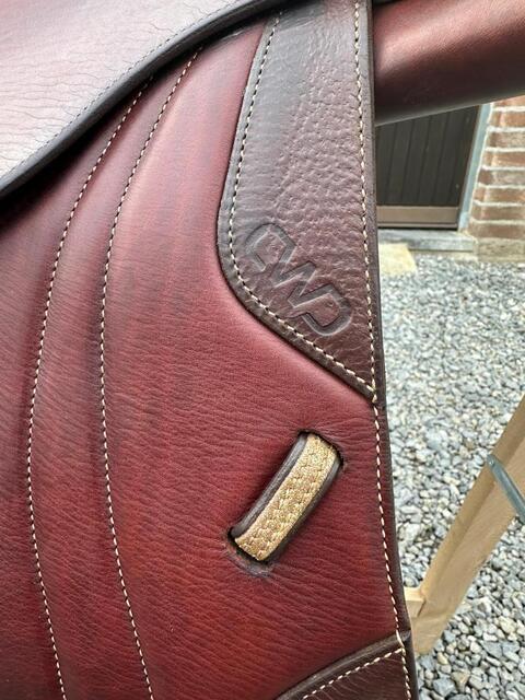 Selle cwd brune avec finitions doré