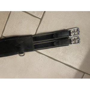 Sangle bavette noire 135 cm avec élastiques