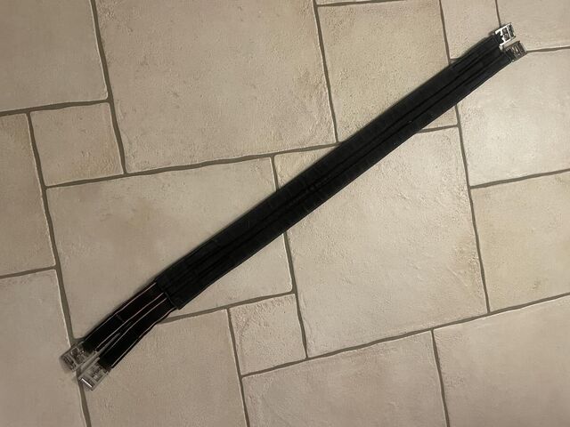 Sangle Tissu noire 125 cm avec élastiques