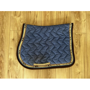 Tapis RG coton bleu indigo biais bbr