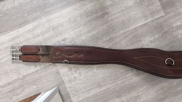Sangle cuir anatomique Time Rider marron 135cm