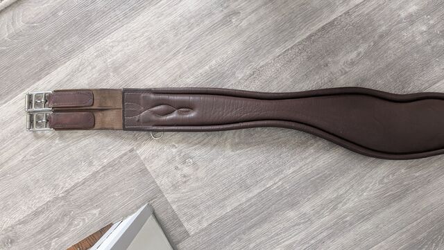 Sangle cuir anatomique Time Rider marron 135cm