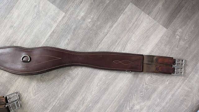 Sangle cuir anatomique Time Rider marron 135cm