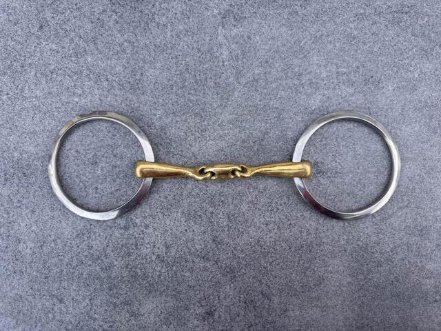 mors double brisure gros anneaux plats 135mm
