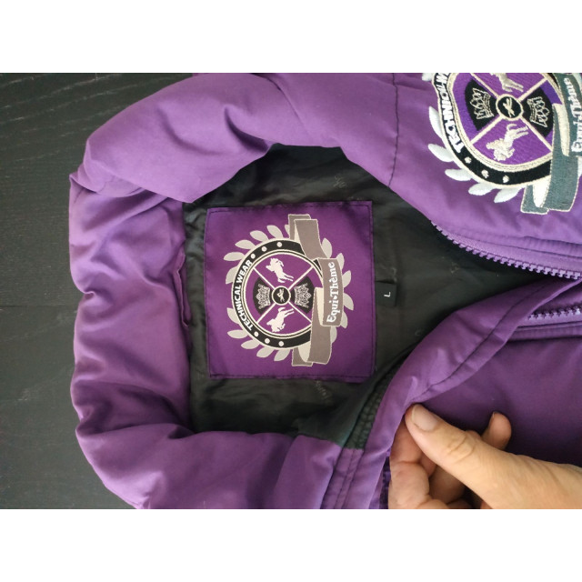 Doudoune ss manches Equithème violet T.L