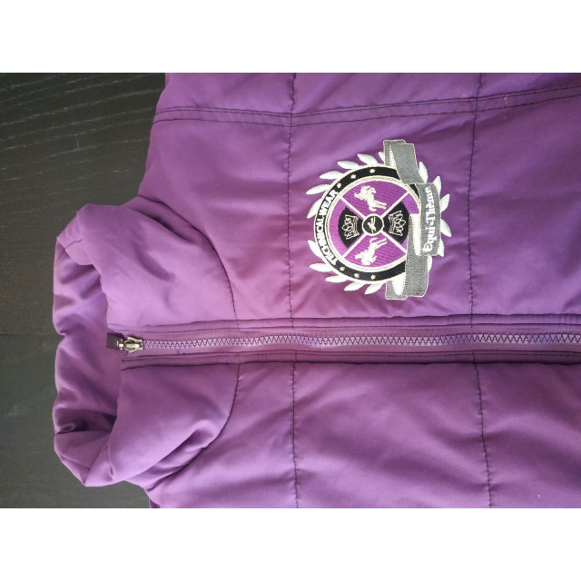 Doudoune ss manches Equithème violet T.L
