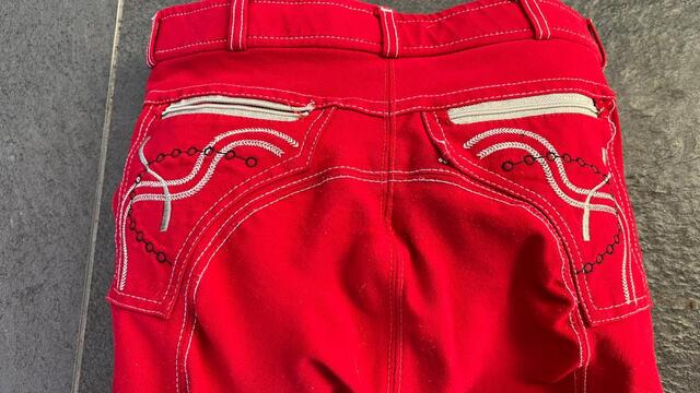 Pantalon d'équitation rouge