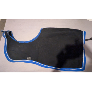 Couvre-reins polaire noir/bleu Scarpati - 145 cm