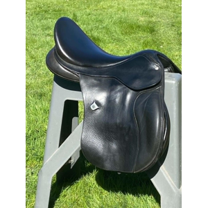 Selle Bates mixte, cuir noir, bon état