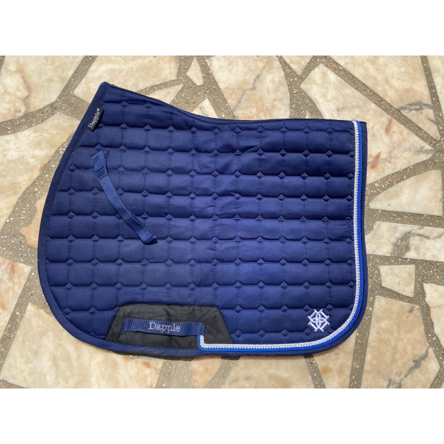 Ensemble Tapis + Bonnet Dapple Equestrian - Bleu Marine & Strass (taille cheval)