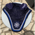 Ensemble Tapis + Bonnet Dapple Equestrian - Bleu Marine & Strass (taille cheval)