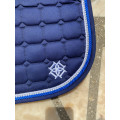 Ensemble Tapis + Bonnet Dapple Equestrian - Bleu Marine & Strass (taille cheval)