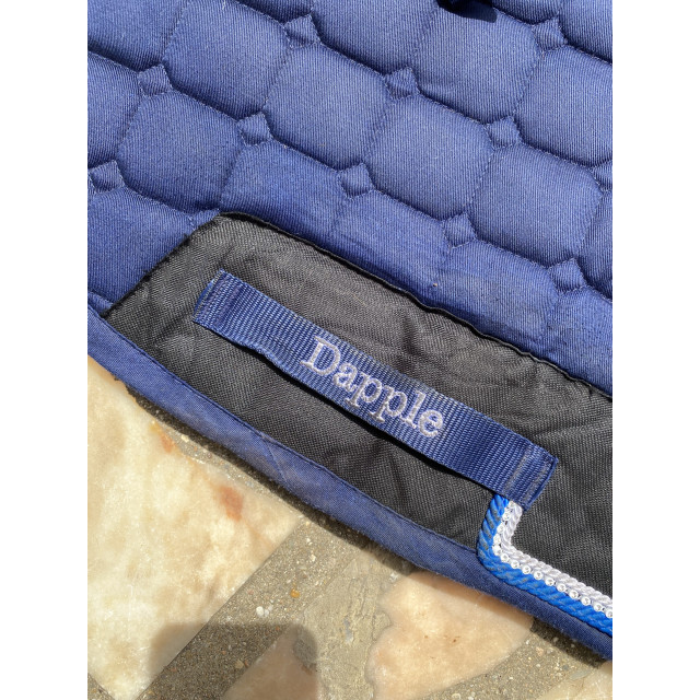 Ensemble Tapis + Bonnet Dapple Equestrian - Bleu Marine & Strass (taille cheval)