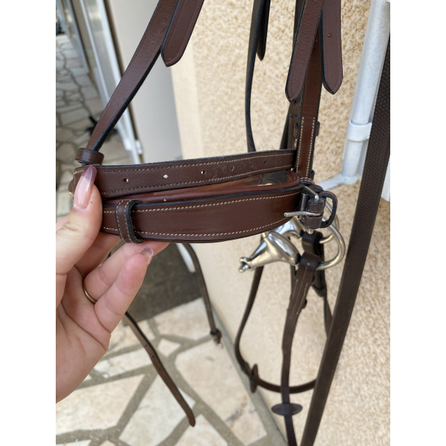 Bridon anatomique Dapple Equestrian Havane (Full/Cob) + Rênes + Mors