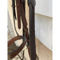 Bridon anatomique Dapple Equestrian Havane (Full/Cob) + Rênes + Mors