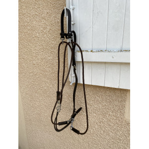 Gogue en cuir et corde RW - Havane (Taille Cheval)