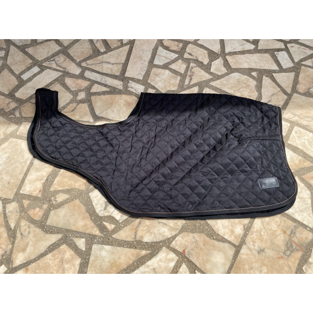 Couvre-rein Kentucky Horsewear matelassé & fausse fourrure - Noir (Taille L)