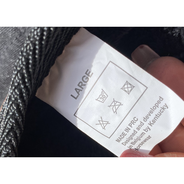 Couvre-rein Kentucky Horsewear matelassé & fausse fourrure - Noir (Taille L)