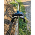 Selle mixte cuir noir 17p Time Rider