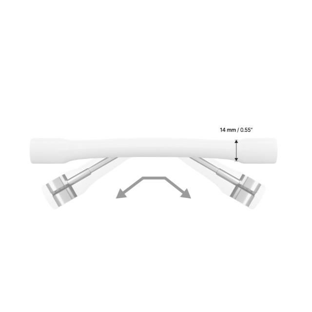Mors Beval (3 effets) - Droit à double brisure 115 mm