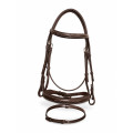 Bridon en cuir marron avec noseband amovible
