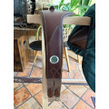 Sangle bavette Forestier cuir marron – 125 cm