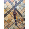 Sangle bavette Forestier cuir marron – 125 cm
