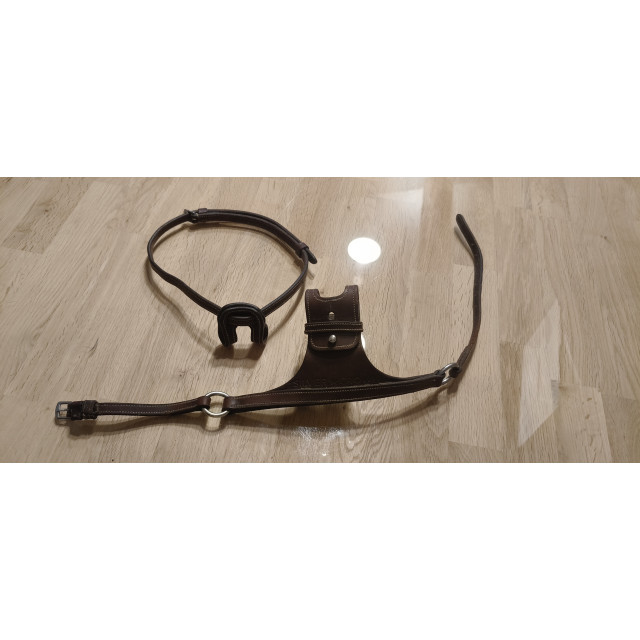 Lot de 2 Nosebands Silver Crown marron