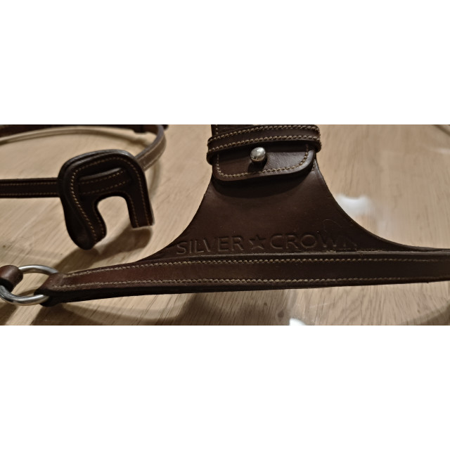 Lot de 2 Nosebands Silver Crown marron
