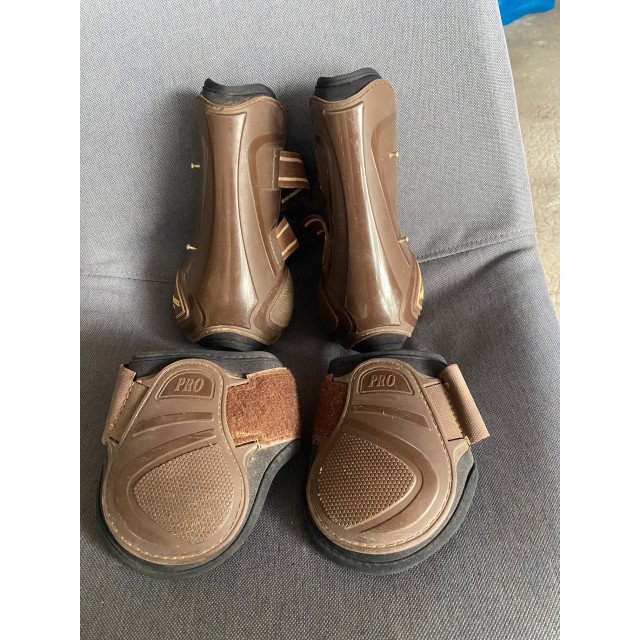 Ensemble guêtres et proèges-boulet Lami-cell pro marron taille S