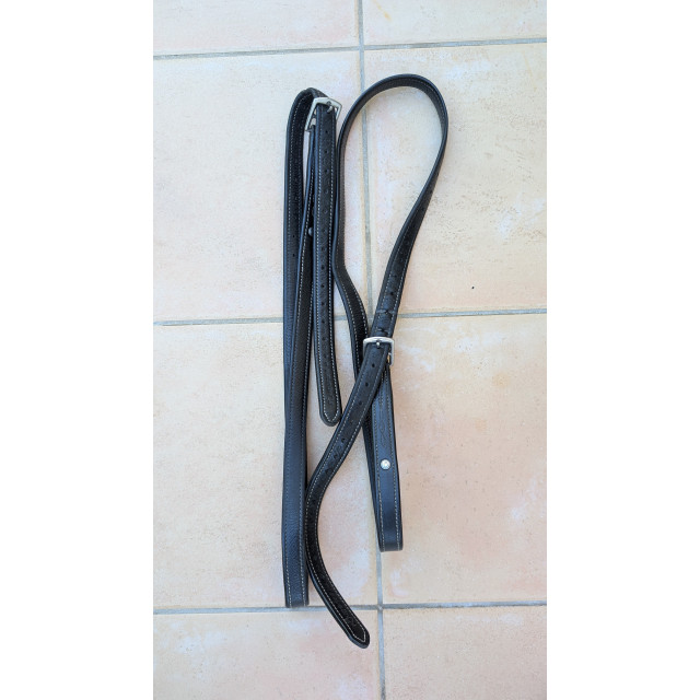 Étrivières cuir noir Fouganza