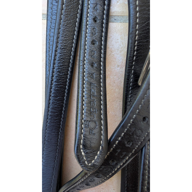 Étrivières cuir noir Fouganza