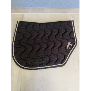 Tapis Pénélope coupé sport, noir & rose gold