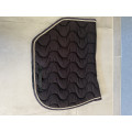 Tapis Pénélope coupé sport, noir & rose gold