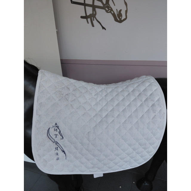 TAPIS BLANC DRESSAGE ANTARES QUASI NEUF